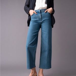 Theory Wide Leg High Rise Jeans